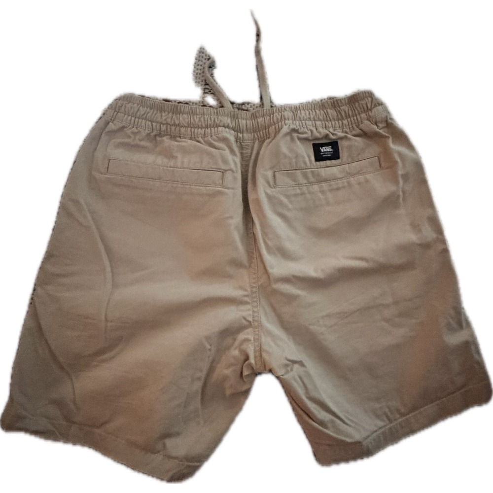 Vans Mens Range Salt Wash Elastic Waist Shorts Khaki Medium Skater Drawstring